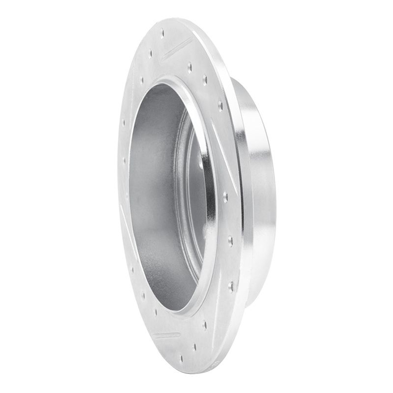 Chrysler PT Cruiser Brake Rotor (1) - Rear Right - R1 Concepts - Drilled & Slotted - Silver - `95-`07